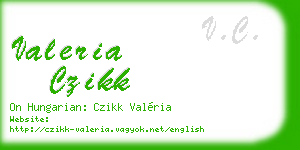 valeria czikk business card