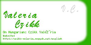 valeria czikk business card